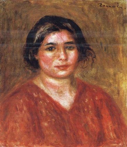Pierre Renoir Gabrielle in a Red Blouse oil painting picture